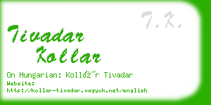 tivadar kollar business card